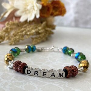 Dream Beaded Bracelet with Silver and Multicolor Crystal Beaded Accents
